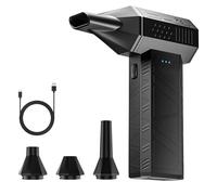 Bombe d’air comprimé,Souffleur Air Comprimé, vitesse maximale de 11 000 tours/minute, équipé de 3 vitesses réglables, batterie rechargeable intégrée de 5 000 mAh, conception miniaturisée