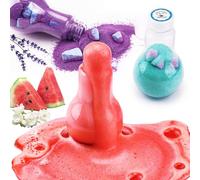 Bombe de Bain - 60 g Boule de Bain Enfant, Mousse de Bain Non Toxique et Colorée, Parfumée à la Pastèque, Jasmin et Lavande, Kit de Bain Moussant Enfant pour L'éDucation Scientifique - 3 Couleurs