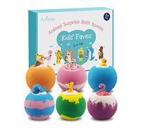 Bombe de Bain, Boules Effervescentes Avec Jouet, Boule de Bain Enfant, Boule de Bain Enfant Effervescent, Bombe de Bain Coffret Bain, Anniversaire Noël Halloween Cadeaux pour Filles, Garçons