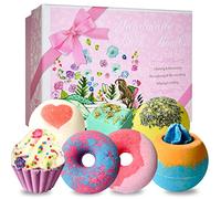 Bombe de Bain Cadeau Femme, 7PCS Bain Moussant Enfant Bombe de Bain Relaxante, Boules de Bain Effervescent Coffret Cadeau pour Maman, Anniversaire, Noël, Saint Valentin, Fête des mères