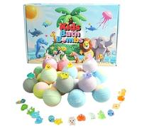 Bombe de Douche Effervescente | 24 Pièces Nettoyant Corporel Relaxant,Bulles Parfumées avec Jouets Animaux,Pour Maison Voyage Filles Garçons Spa