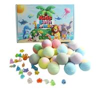 Bombe de Douche Effervescente | 24 Pièces Nettoyant Corps Rafraîchissant | Boules de Bain avec Animaux Cachés - Pour Maison Voyage Filles Garçons Spa