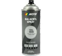Bombe de peinture - Aluminium blanc - RAL 9006 - Satiné - Acrylique - Tous supports - MoTip - 400ml Blanc