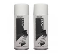 Bombe de peinture - AMT - Blanc mat - Lot de 2 - 330ml - Acrylique intérieur/extérieur