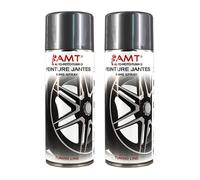 Lot de 2 Bombe de Peinture Spéciale Jante Gris Aluminium - Spray Aérosol Auto - BPS01