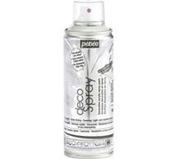 Pébéo - Peinture Acrylique en Spray - Pour la Décoration Multi Supports en Intérieur et Extérieur - Base Eau, Faible Odeur - 200 ml - Finition Pailleté - Coloris Argent Pailleté