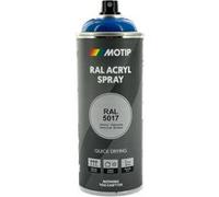 Bombe de peinture - Bleu trafic - RAL 5017 - Brillant - Acrylique - Tous supports - MoTip - 400ml