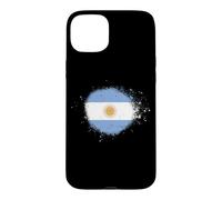 Bombe de Peinture Drapeau Argentine Style éclaboussures Coque pour iPhone 15 Plus