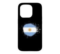 Bombe de Peinture Drapeau Argentine Style éclaboussures Coque pour iPhone 15 Pro