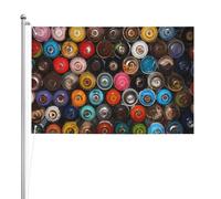 Bombe de peinture,Drapeau de jardin, bannière décorative, drapeau double face, 2 x 3 pieds, pour extérieur et intérieur