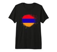 Bombe de Peinture Drapeau de l'Arménie T-Shirt Haut de Gamme