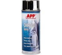 APP Chrom Spray | Bombe Chromé | Finition effet chromé satiné | Facile à appliquer sur métal, bois, verre ou plastiques adaptés | 400 ml