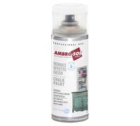 Ambro-Sol V404BP Vernis/Peinture Effet Plâtre, à Base d’Eau avec Effet Ultra Mat, pour Usage Intérieur et Extérieur, Aérosol En Fer-Blanc Recyclable 400 ml, Blanc Pur