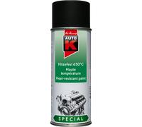PEINTURE NOIR MAT HAUTE TEMPERATURE 650°C AEROSOL 400ML AUTO K