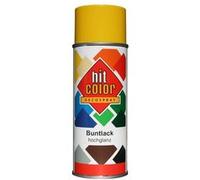 Bombe de peinture - Jaune colza - RAL1021 - Brillant - Décoration - Tous supports - Hit Color - 400ml