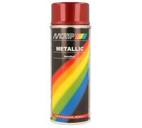 Bombe de peinture Motip Rouge métallisé 400ml M04045 auto pour moto scooter