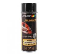 Bombe de peinture - Motip - Sprayplast 396526 - Noir brillant - 400 ml - Élastomère pelable