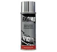 Bombe de peinture - Racing - Effet chrome - 400ml - Couleur gris