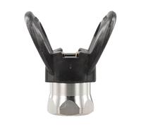 Bombe de peinture sans air - Pointe plate - Protection en plastique et métal - Accessoire de rechange de qualité - Robuste et à utiliser - Pour une fabrication de précision (noir)