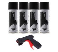 Bombe de peinture - SURDISCOUNT - AMT - Noir mat - 330ml - Lot de 4 bombes