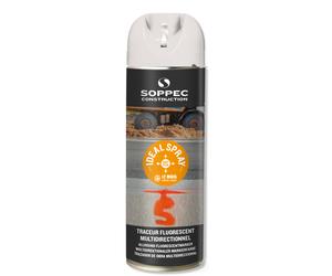 Bombe de peinture - Traceur de chantier blanc multidirectionnel ideal spray SOPPEC 9-12 mois - 141800o