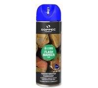 Bombe de peinture - Traceur forestier hautement fluorescent bleu fluo 12 mois flash marker SOPPEC - 131519o