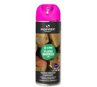 Bombe de peinture - Traceur forestier hautement fluorescent cerise fluo 12 mois flash marker SOPPEC - 131525o
