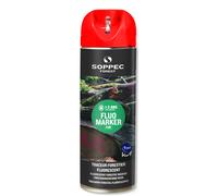 Bombe de peinture - Traceur forestier SOPPEC fluorescent rouge fluo 12 mois fluo marker - 131313
