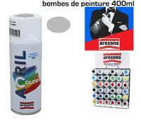 Bombe Peinture AREXONS Acrylique 100 Gris Aluminium RAL 9006 ( 3956 )