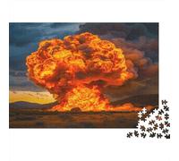 Bombe Puzzle 1000 Pièces Adultes Explosion nucléaire Jeu D'adresse pour Toute La Famille Idée Cadeau Cadeau DIY Art Mural Qualité Premium Jeu Éducatif Multi Colour 1000pcs (75x50cm)