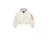 Bomber à capuche crop femme Alpha Industries Gris XS