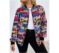 Bomber à lettres 0XL,1XL,2XL,3XL,4XL,5XLLettres,Tout ImpriméTissu tissé