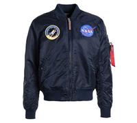 Alpha Industries Veste bomber MA-1 VF NASA pour homme Bleu Taille M