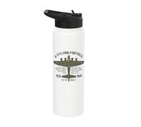 Bomber B-17 « Forteresse volante » Seconde Guerre mondiale avec caractéristiques vieillies Stainless Steel Insulated Water Bottle