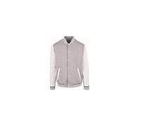 Build Your Brand Veste College Basic - Gris chiné/Blanc - L Homme