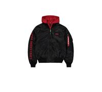 Bomber de Alpha Industries - MA-1 D-Tec Sleeve Embroidery Bomber Jacket - S à 3XL - pour Homme - noir/rouge XXL