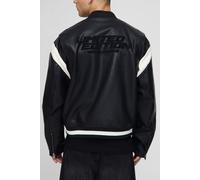 Bomber droit à écussons moto homme - noir - L, noir