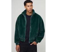 Bomber en en synthétique à col montant homme - vert - L, vert