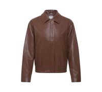 Bomber en simili-cuir femme Ichi Ihkassi Marron 36