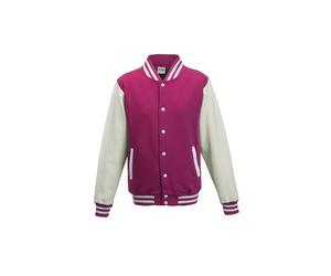 Bomber enfant Just Hoods Baseball Rose 7/8 ans