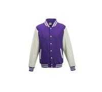 Bomber enfant Just Hoods Baseball Violet 3/4 ans