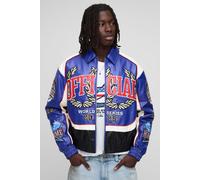 Bomber oversize à écusson PU - Official homme - cobalt - XL, cobalt