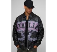 Bomber oversize à écussons - Official homme - noir - XS, noir