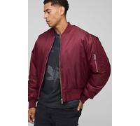 Bomber oversize en nylon homme - bordeaux - L, bordeaux