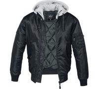 Bomber Rockabilly de Brandit - Veste À Capuche Chaude MA1 - S à 5XL - pour Homme - noir/gris L