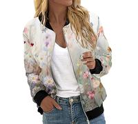 Bombers Femme Brillante Blouson Veste Satin Hiver Perfecto Jacket Japonais Deux Pièces Coupe-Vent Simili Cuir Mi-Saison Courte Anorak Aviateur Pilou Sans Capuche Matelassée Militaire Automne Gilet