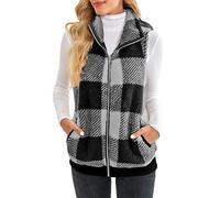 Bombers Femme Hiver, Veste gilet sans manches pour femmes, décontractée, mode, fermeture éclair, couleur unie, ample, sans manches