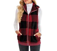 Bombers Femme Hiver, Veste gilet sans manches pour femmes, décontractée, mode, fermeture éclair, couleur unie, ample, sans manches