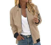 Bombers Femmes Veste Femme Mi Saison Veste Femme Grande Taille Matelassé Printemps Été Zippée Chic Manteaux Et Blousons Blanche D'Été Manteau Vetement Oversize Léopard Moto Ete 4Xl Sport Bleu Marine