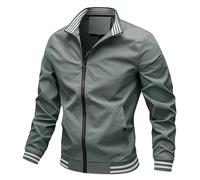 Bombers Homme Automne Vestes demi-saison de Printemps Blousons travail d'extérieur Manteaus en doudoune coton coupe-vent zippée chic Style universitaire imperméable coupe vent hiver